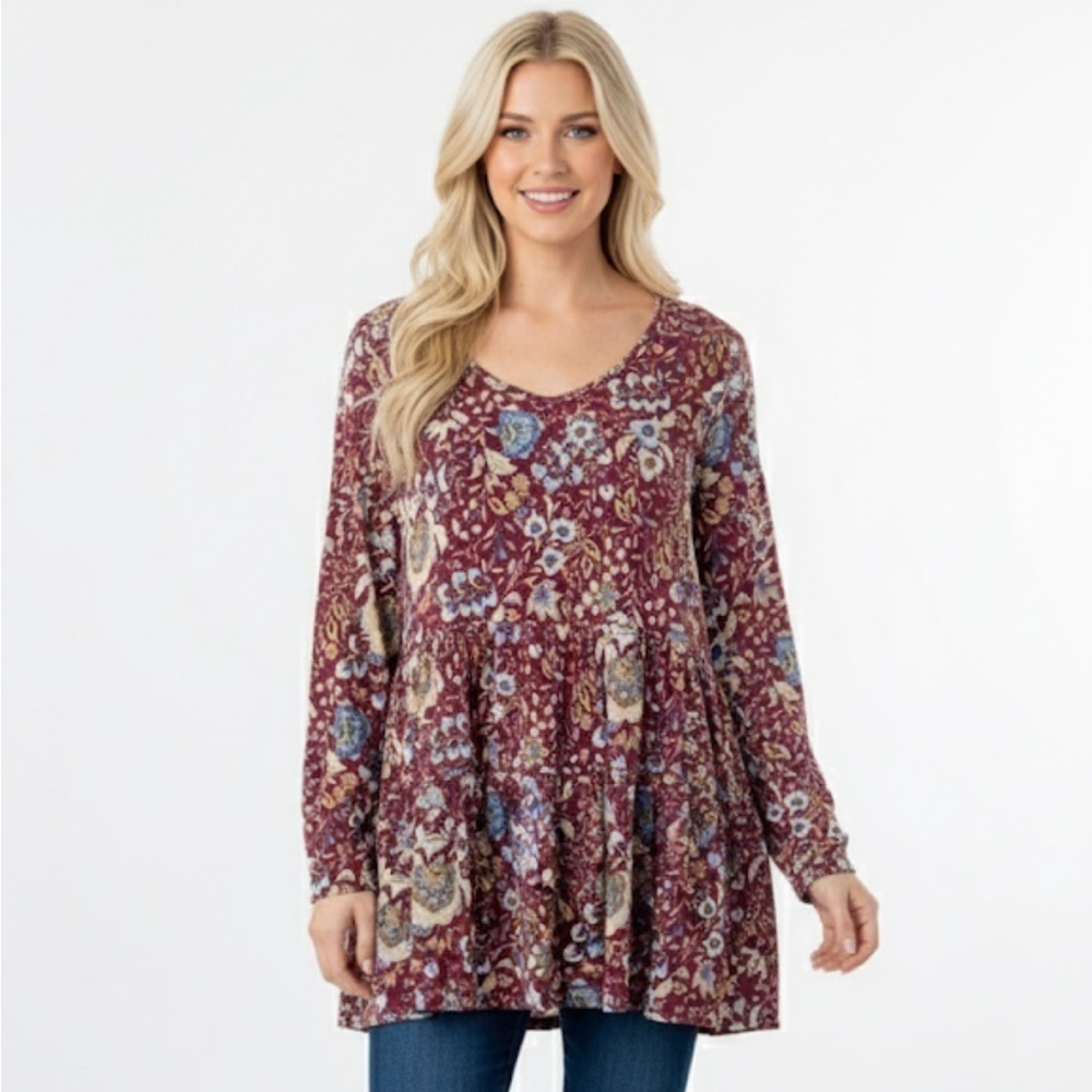 Be Stage floral tunic top size 3X